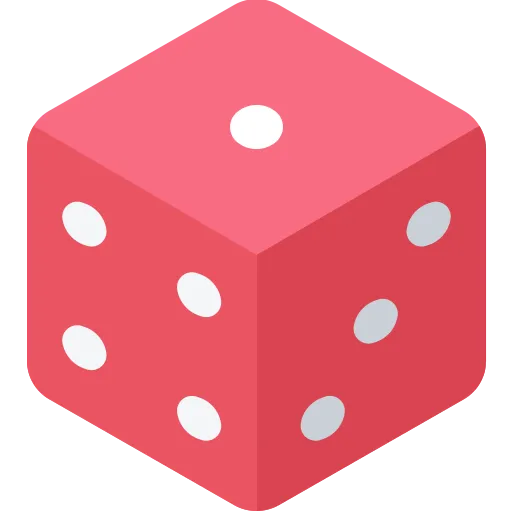 animated red die icon